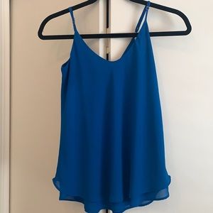 ROSETTE by BE COOL nice blue flowy tank top.